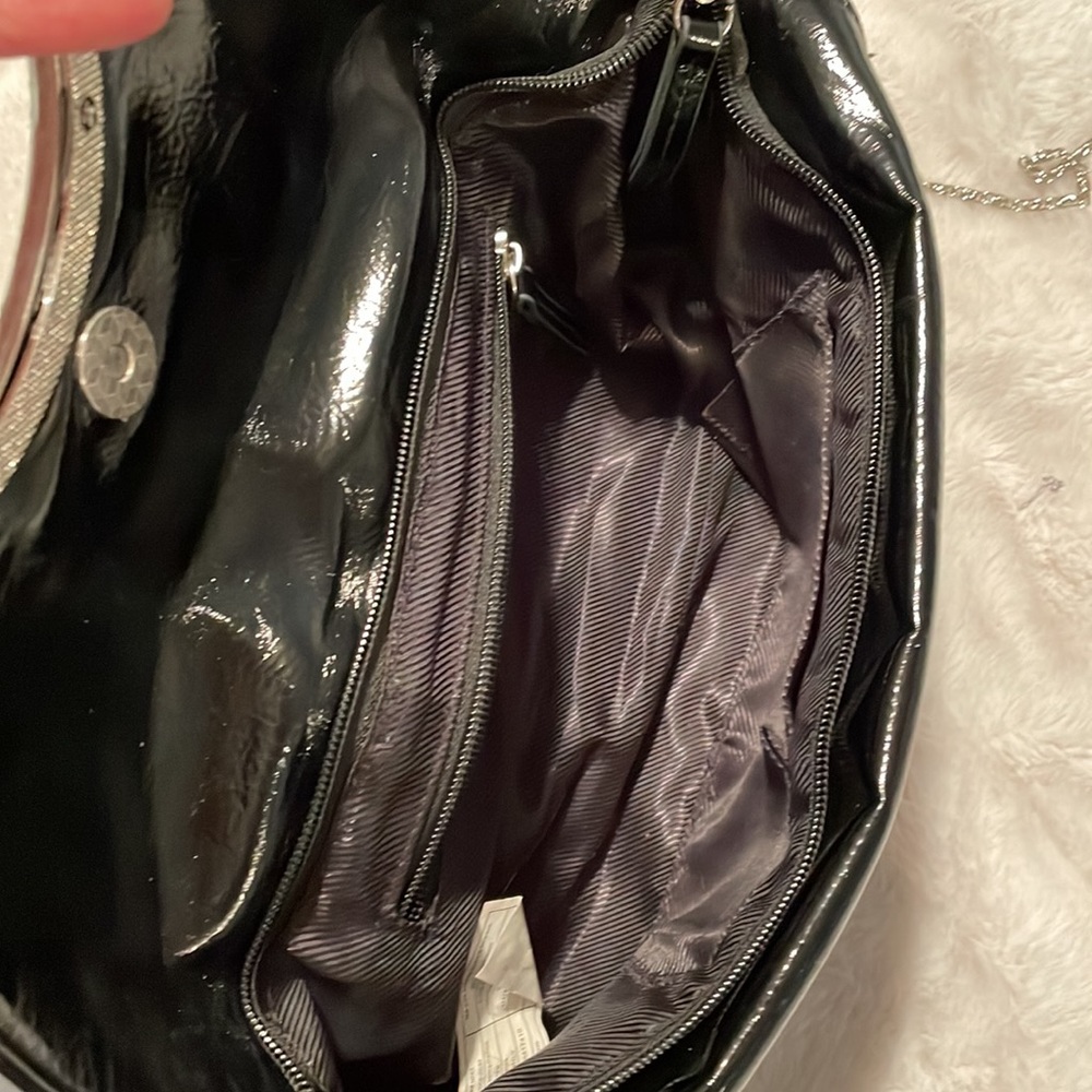 Lula vegan clutch bag with crystals and chain - Picture 12 of 14